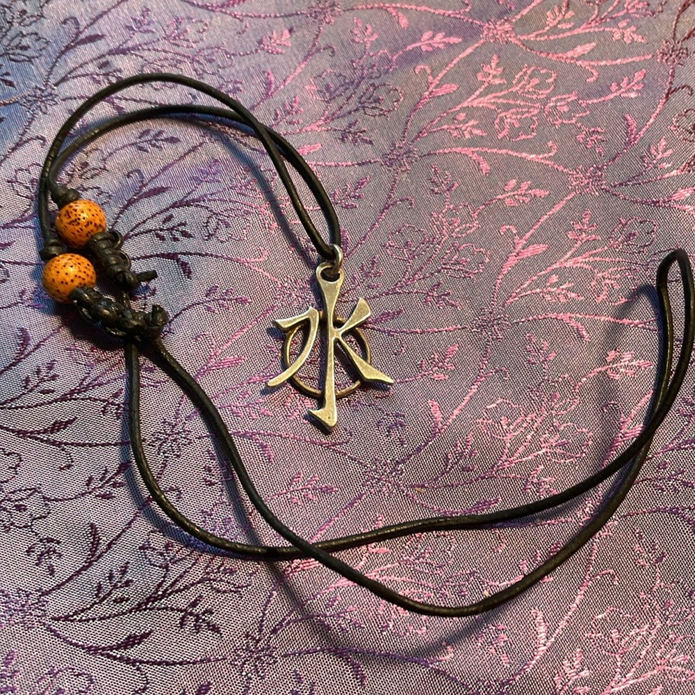 “Water” kanji silver necklace